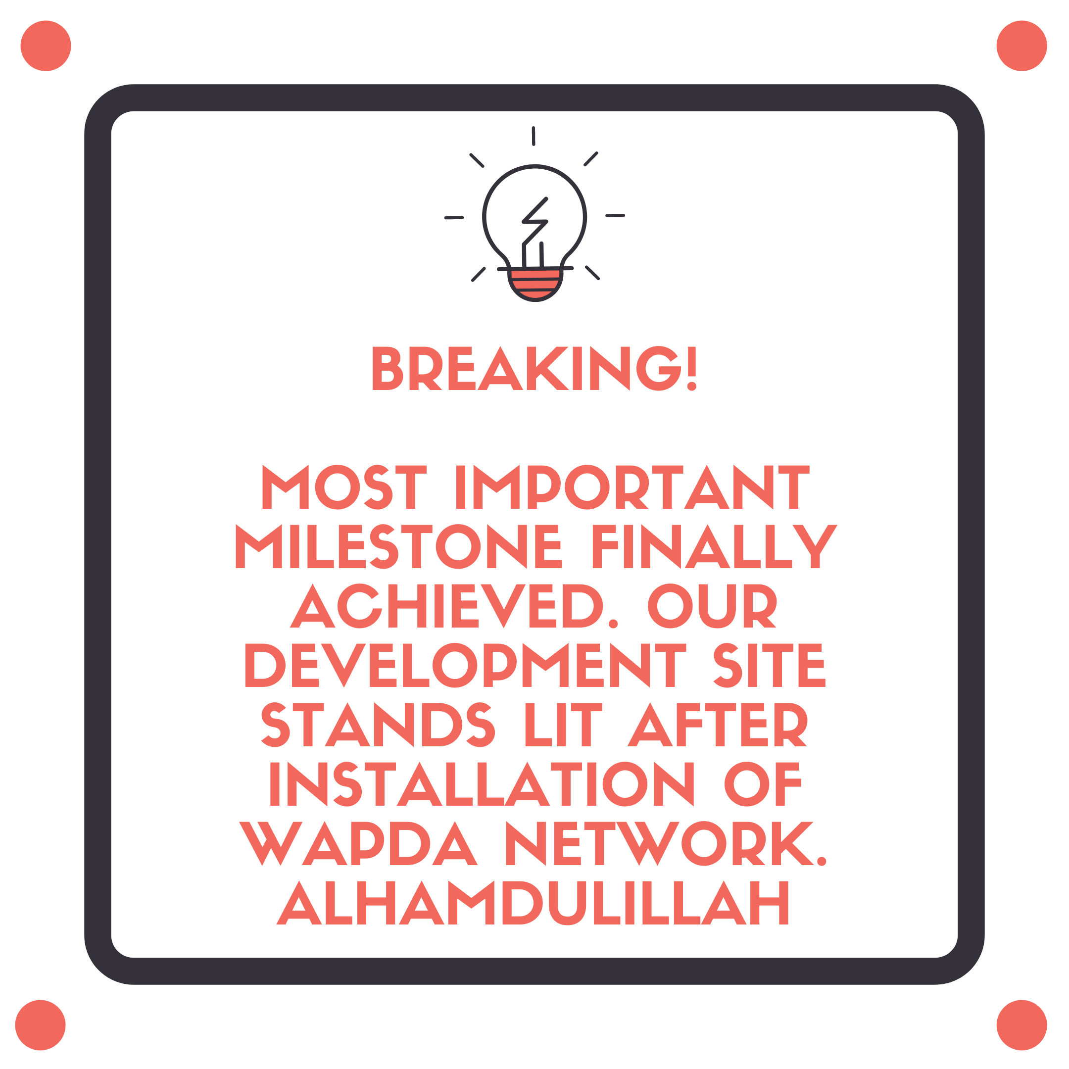 White and Coral Minimalist Earth Hour Instagram Post